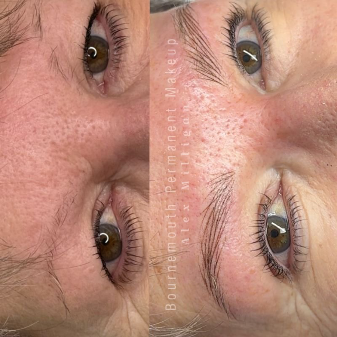realistic hair stroke brows by Alex Milligan Christchurch Dorset