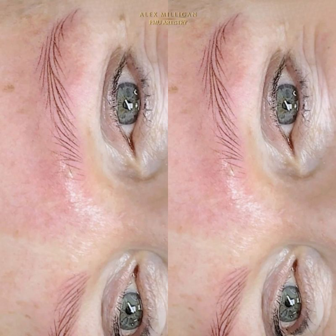 Hyperrealism Brows for client alopecia in Christchurch dorset